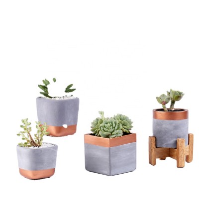 2019 new design hand painted concrete plant pots for plants