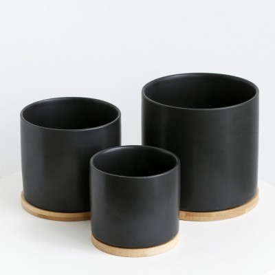 Joy Living Sale In Bulk Buy Black Succuelent Plant Pot Manufacturer Ceramic Flower Pot For Plant