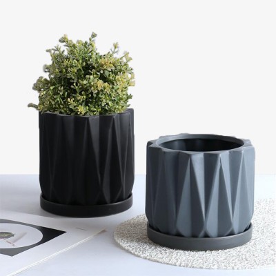 wholesale indoor garden geometric flower planter pots ceramic pots for plants